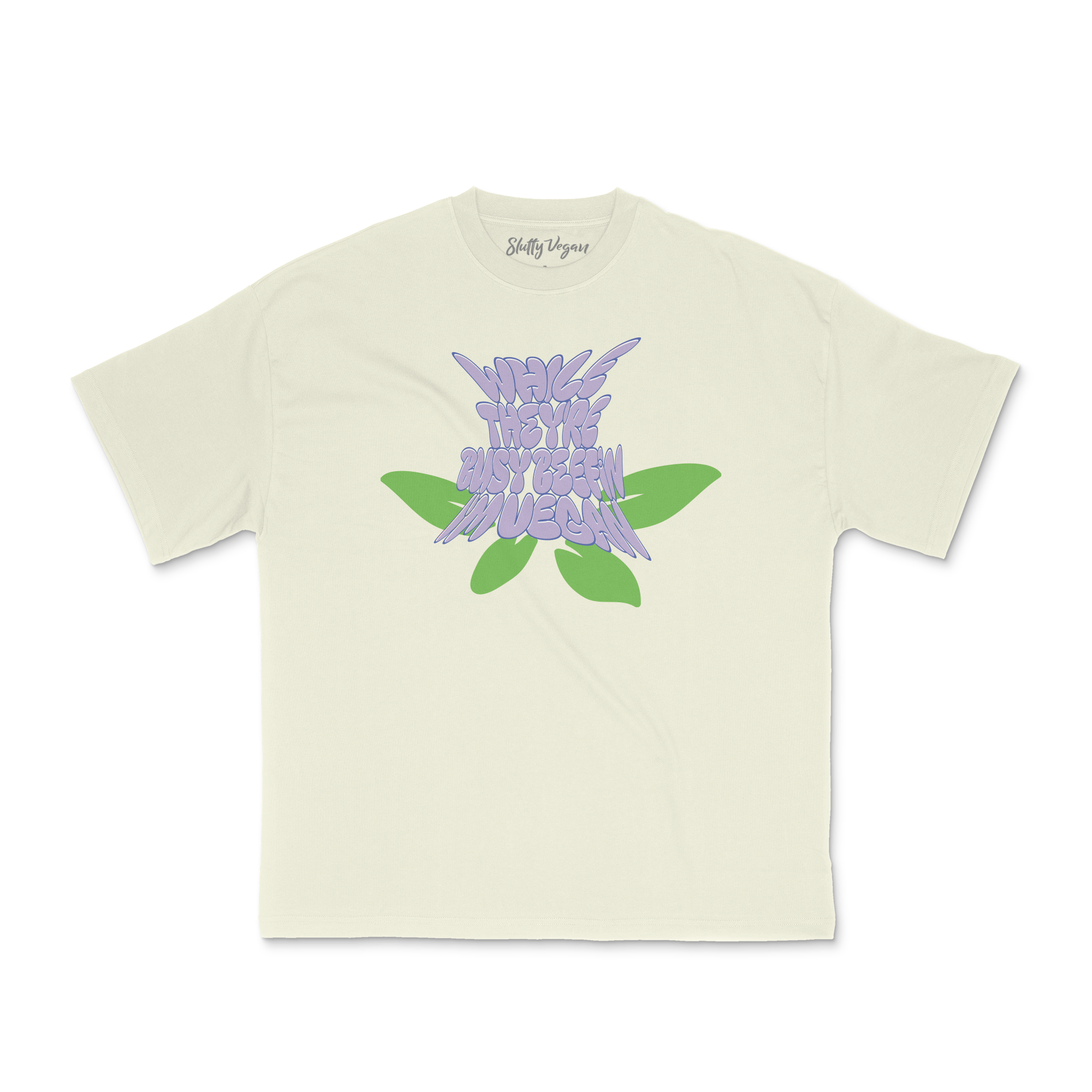 Slutty Vegan While They're Beefin'... I'm Vegan Tee – Bone 3