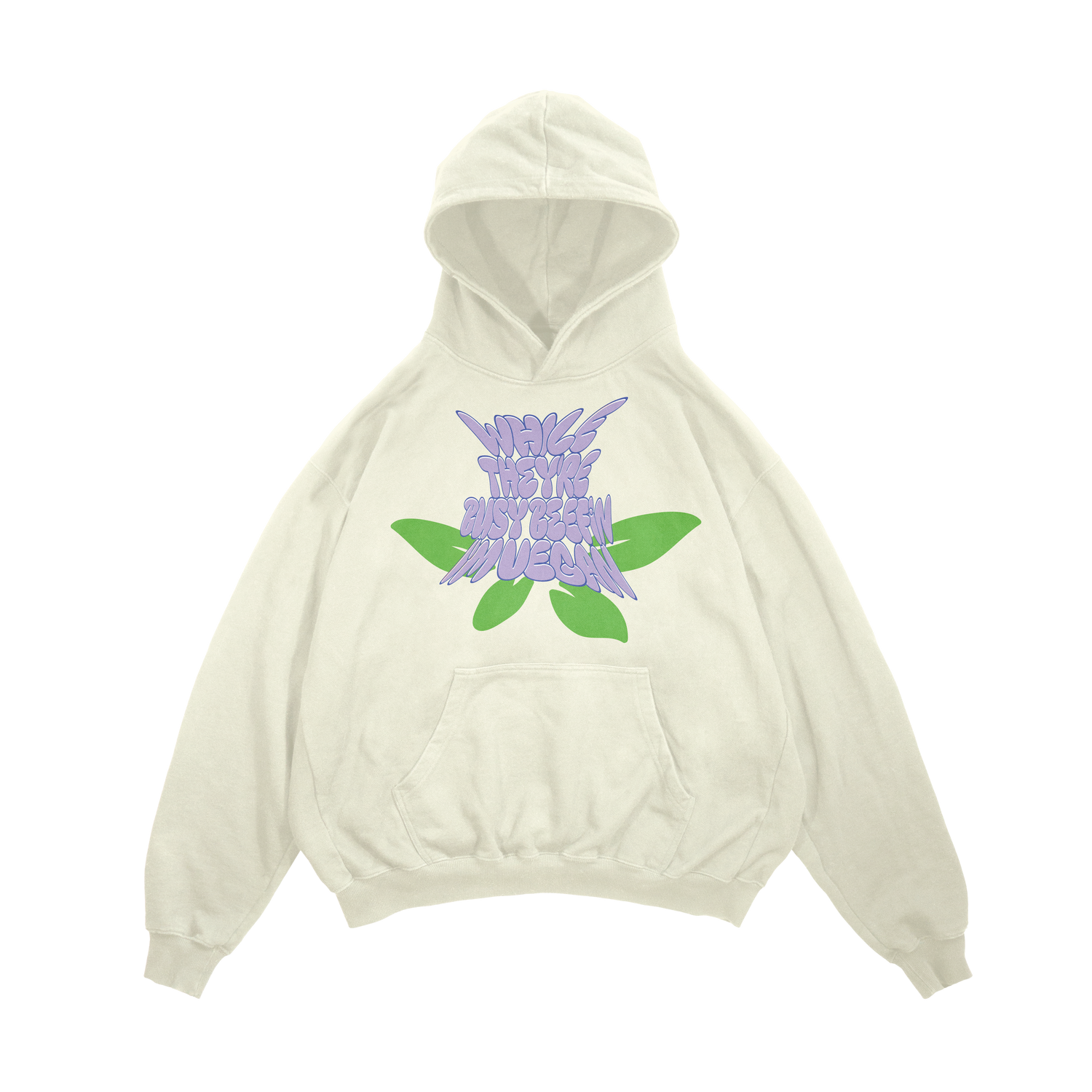 Slutty Vegan While They're Beefin'... I'm Vegan Hoodie 3 –Bone
