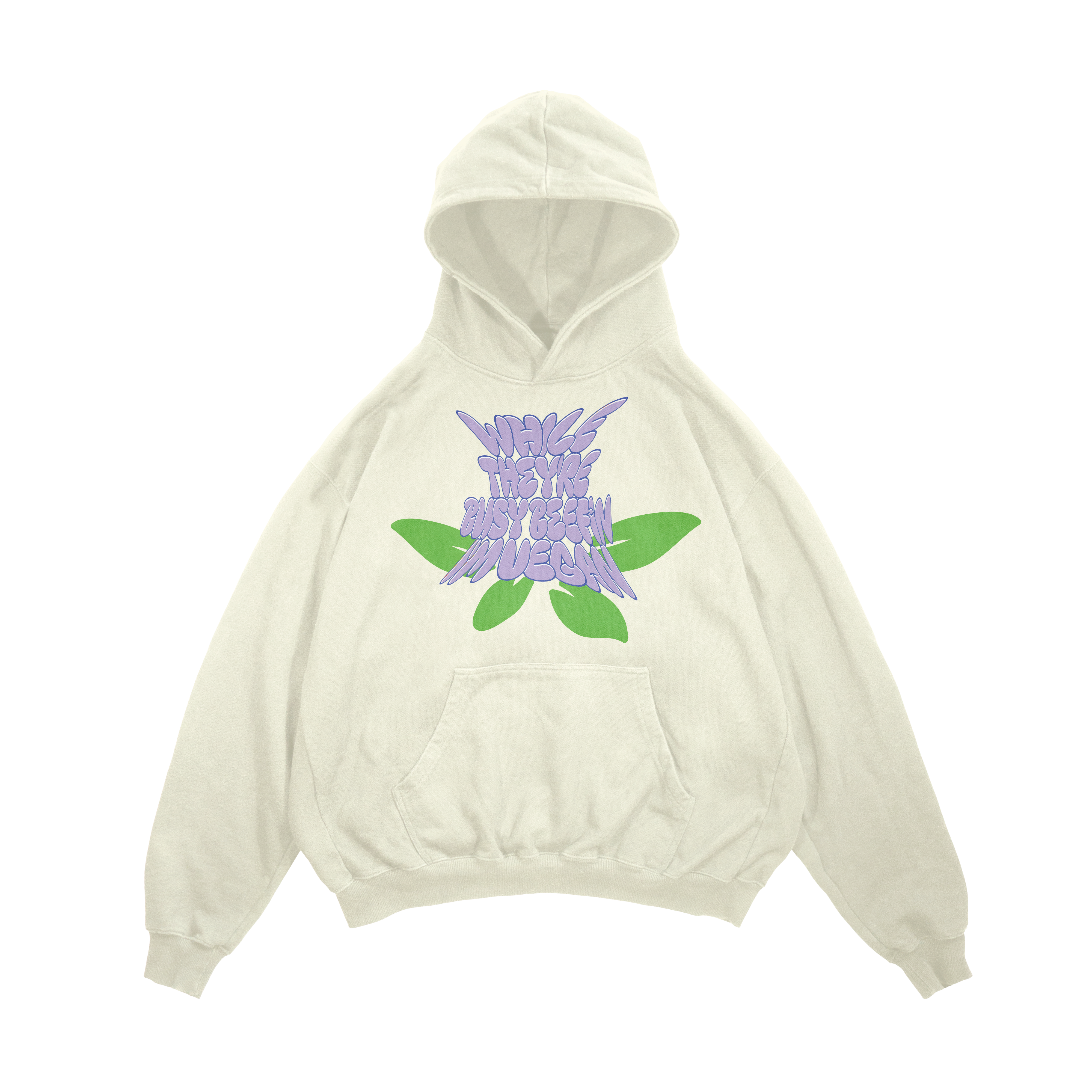 Slutty Vegan While They're Beefin'... I'm Vegan Hoodie 3 –Bone