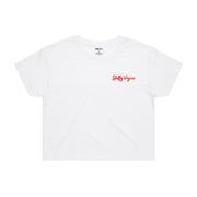 Slutty Vegan Logo Women's Cropped Tee – White