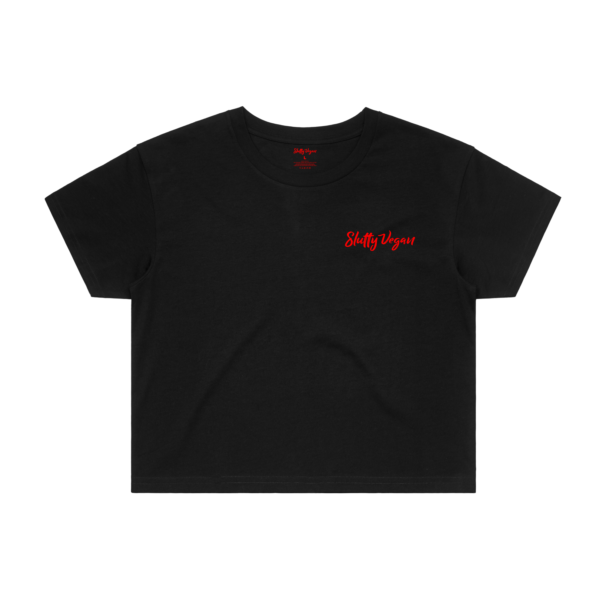 Slutty Vegan Logo Women's Cropped Tee – Black