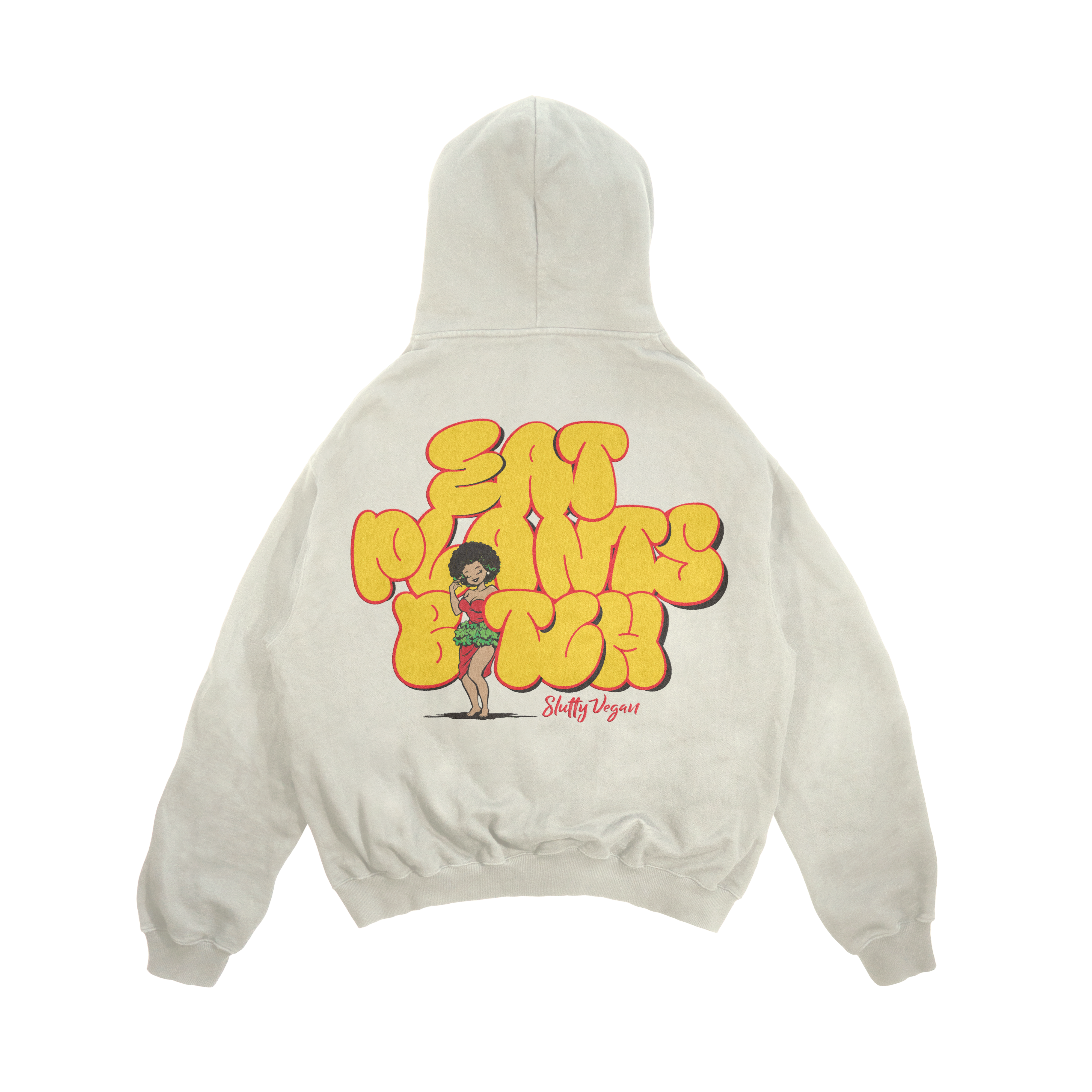 Slutty Vegan Eat Plants Bitch Hoodie – Vintage Bone