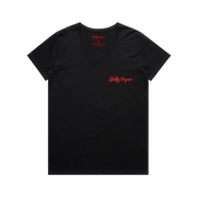 Slutty Vegan Logo Women's V-Neck Tee – Black