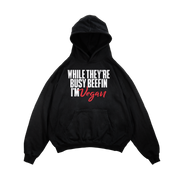 Slutty Vegan While They're Beefin'... I'm Vegan Hoodie – Black
