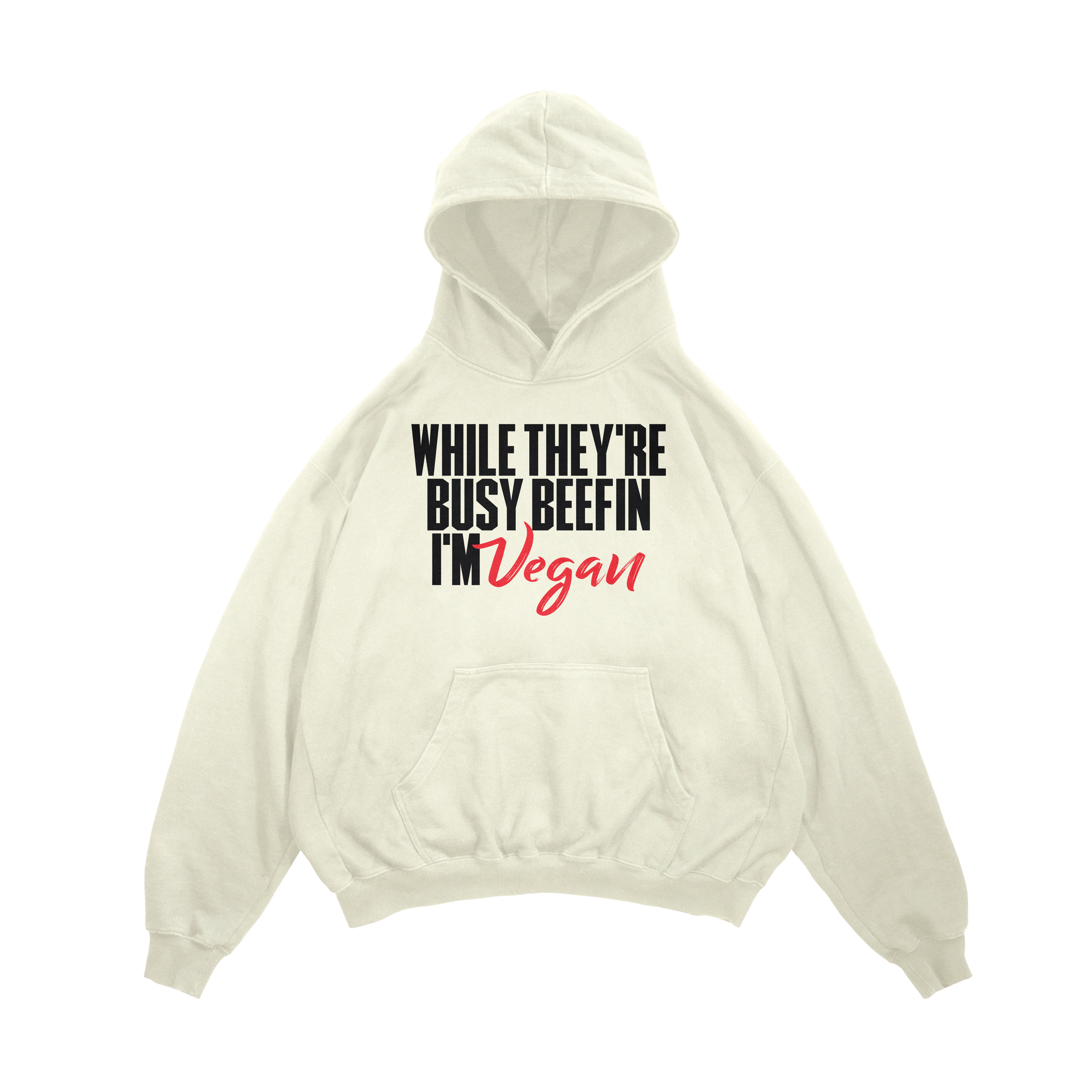 Slutty Vegan While They're Beefin'... I'm Vegan Hoodie – Bone